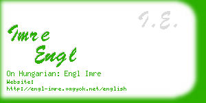 imre engl business card